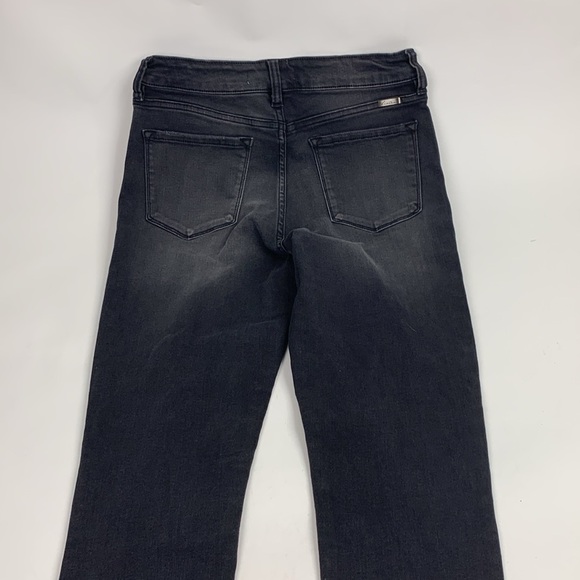 KanCan Faded Black Distressed Side Studs Raw Hem Jeans Sz 11/29 Stretch - Picture 9 of 16